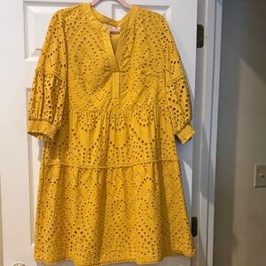 COS Yellow Eyelet Dress